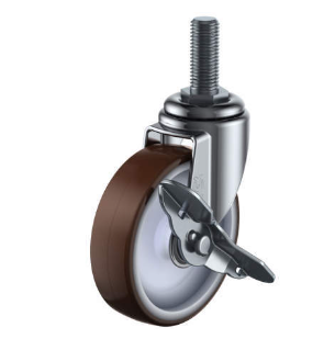 带单向锁止装置YUEI-CASTER优越螺丝固定式脚轮型号：...