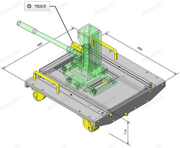 带调节脚重型低座活动脚轮（无挡块）